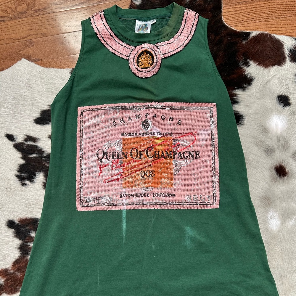Queen of Sparkles Green Queen of champagne dress Size Small